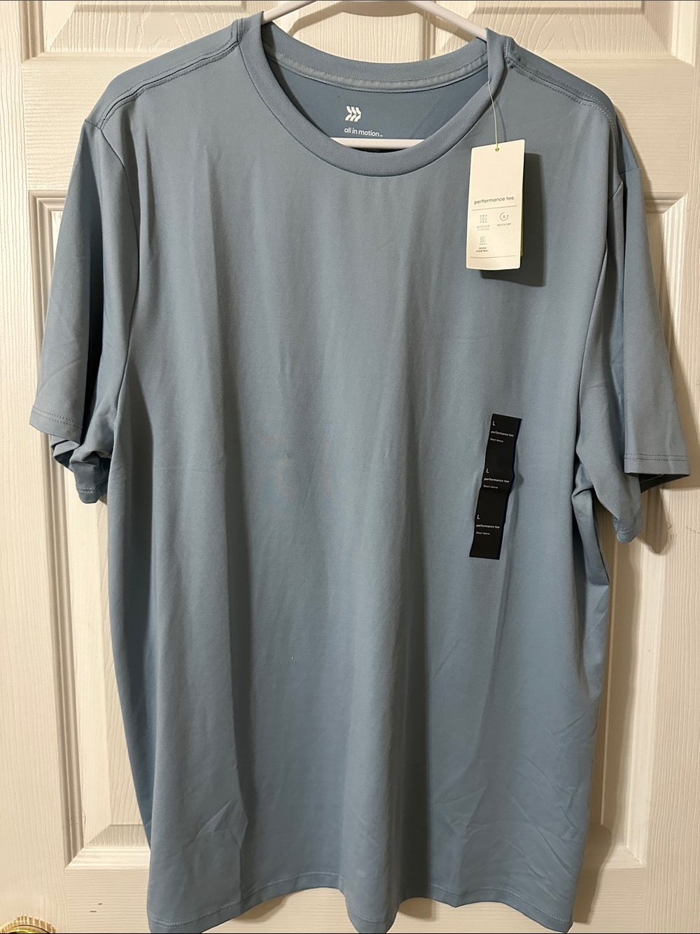 all in motion Men's Short-Sleeve Crew Tee in Dusty Blue